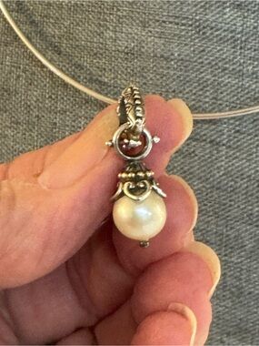 🤍🩶 BARBARA BIXBY STERLING SILVER /18K GOLD AND PEARL ENHANCEMENT!